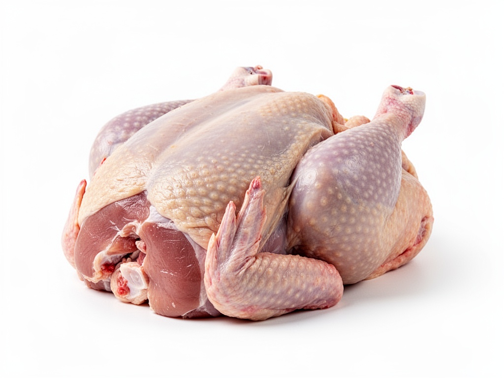 coq fermier découpé