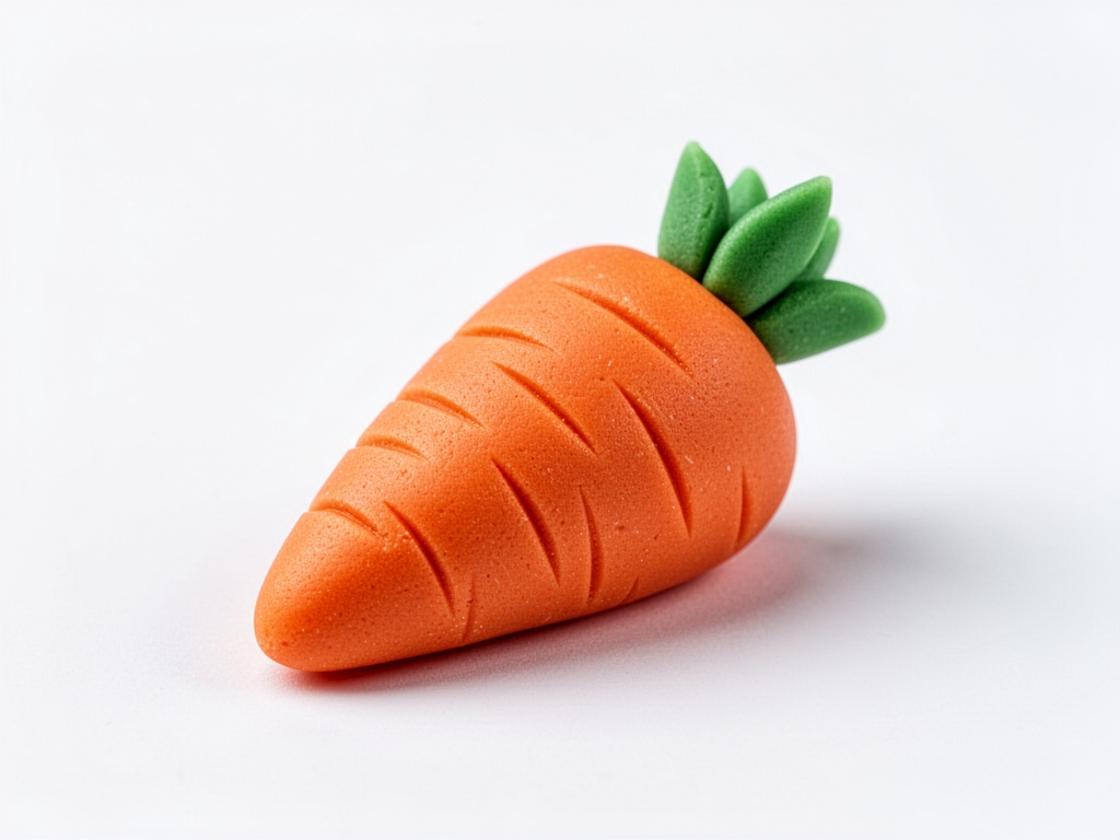 petite carotte en pâte à sucre