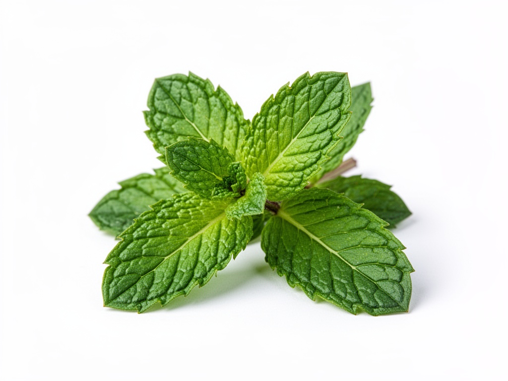 poignée de feuille de menthe