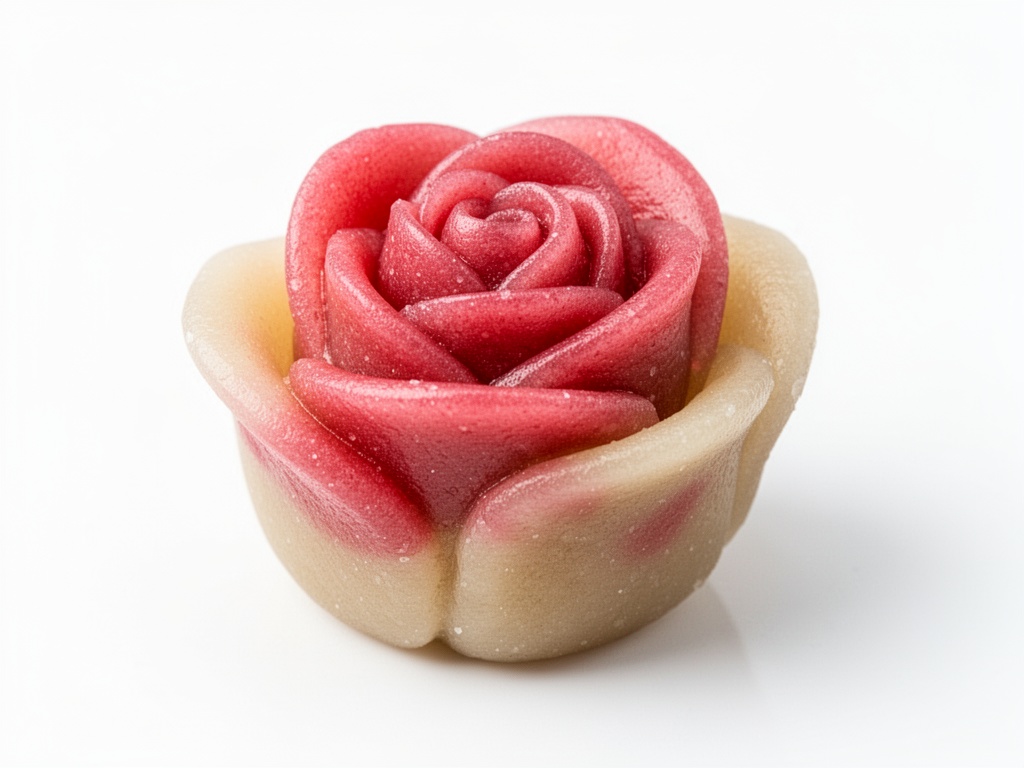 rose en pâte d'amande