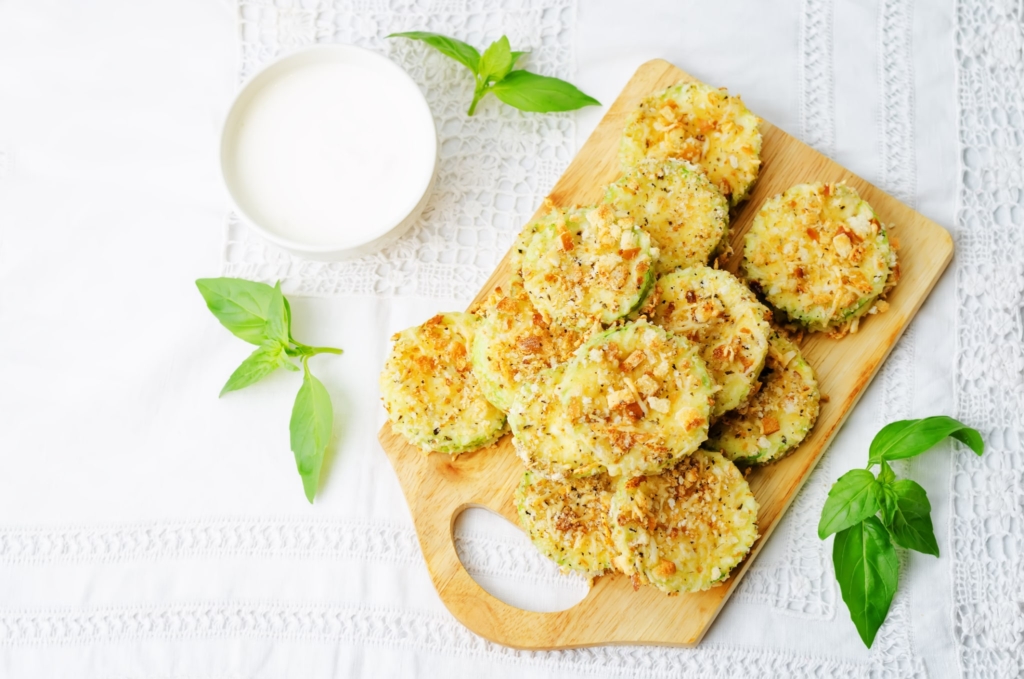 Des courgettes au parmesan